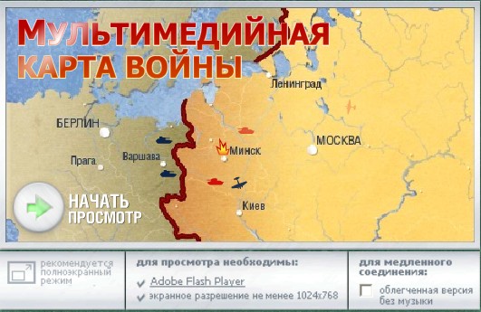 Карта. Великая Отечественная война.